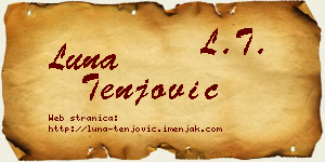 Luna Tenjović vizit kartica